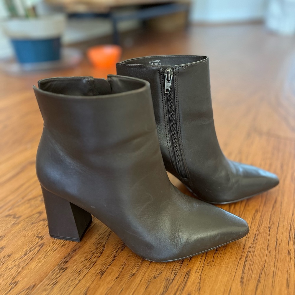 Vince Camuto Leather Ankle Boots - Picture 1 of 7